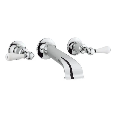 Crosswater - Belgravia Lever Wall Mounted Bath Spout with Stop Taps 3 Crosswater - Belgravia Lever Wall Mounted Bath Spout with Stop Taps