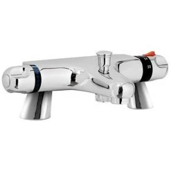 Coral Modern Thermostatic Bath Shower Mixer - Bottom Outlet - BTMV01 -LuxTaps Store BTMV01 d2 460