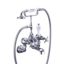Burlington Anglesey Regent - Wall Mounted Bath/Shower Mixer - ANR17 -LuxTaps Store BUR ANR17 S VERY LARGE ALT 375