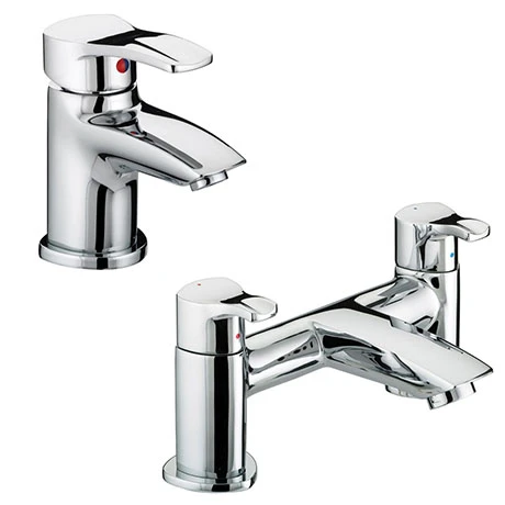 Bristan Capri Contemporary Basin + Bath Filler Tap Pack (inc. Basin Pop-up Waste) 2 Bristan Capri Contemporary Basin + Bath Filler Tap Pack (inc. Basin Pop-up Waste)
