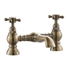Chatsworth 1928 Antique Brass Crosshead Bath Filler Tap