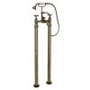 Chatsworth 1928 Antique Brass Crosshead Freestanding Bath Shower Mixer Tap -LuxTaps Store CHBSMBRAFS prod