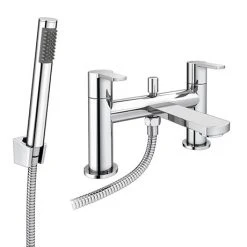 Brooklyn Modern Chrome Bath Shower Mixer Tap inc. Shower Kit - CPT7181