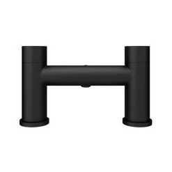 Arezzo Round Matt Black Bath Filler Tap -LuxTaps Store CRU10BLK n d3 460