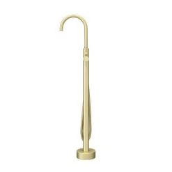 Arezzo Brushed Brass Freestanding Bath Tap with Shower Mixer 11 Arezzo Brushed Brass Freestanding Bath Tap with Shower Mixer -LuxTaps Store CT002 BB D3 460