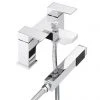 Cast Bath Shower Mixer Tap with Shower Kit - Chrome 2 Cast Bath Shower Mixer Tap with Shower Kit - Chrome -LuxTaps Store Cast Bath Shower Mixer with Shower Kit n p