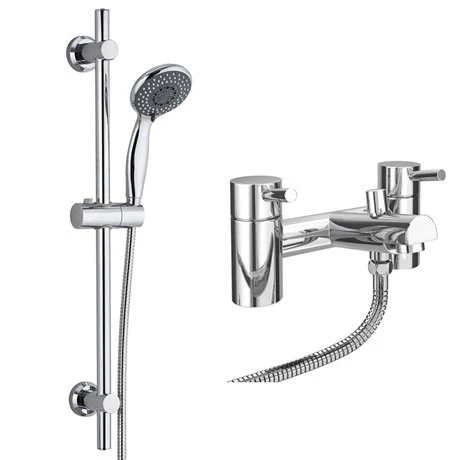 Cruze Bath Shower Mixer with Slider Rail Kit - Chrome 3 Cruze Bath Shower Mixer with Slider Rail Kit - Chrome