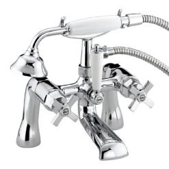 Bristan Art Deco Traditional Bath Shower Mixer - Chrome - D2-BSM-C-CD