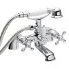 Nuie Viscount Bath Shower Mixer with Small Handset - Chrome 1 Nuie Viscount Bath Shower Mixer with Small Handset - Chrome -LuxTaps Store DEL001 X384 P