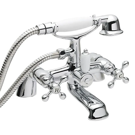 Nuie Viscount Bath Shower Mixer with Small Handset - Chrome 3 Nuie Viscount Bath Shower Mixer with Small Handset - Chrome