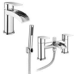 Enzo Waterfall Tap Package (Bath Shower Mixer + Basin Tap)