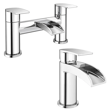 Enzo Waterfall Tap Package (Bath + Basin Tap) 3 Enzo Waterfall Tap Package (Bath + Basin Tap)
