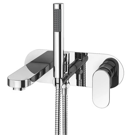 Elite Wall Mounted Bath Shower Mixer Tap + Shower Kit 3 Elite Wall Mounted Bath Shower Mixer Tap + Shower Kit