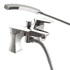 Bristan - Hourglass Contemporary Bath Shower Mixer - Chrome - HOU-BSM-C