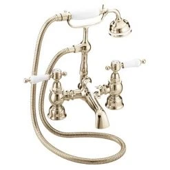 Heritage - Glastonbury Bath Shower Mixer - Vintage Gold - TGRG02