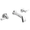 Hudson Reed Topaz Lever Wall Mounted Bath Spout + Stop Taps BC309DL -LuxTaps Store Hudson Reed Topaz Lever Wall Mounted Bath Spout p