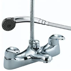 Bristan Java Contemporary Deck Mounted Bath Shower Mixer - Chrome - J-BSM-C