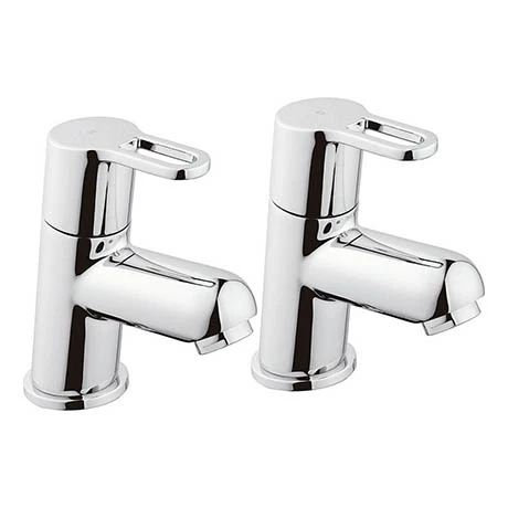 Bristan Jive Bath Pillar Taps Chrome - JI-3/4-C 3 Bristan Jive Bath Pillar Taps Chrome - JI-3/4-C