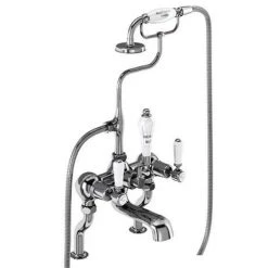 Burlington Kensington - Chrome Deck Mounted Bath/Shower Mixer - KE15 -LuxTaps Store KE15 detail 375