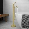 Lancaster Traditional Brushed Brass Single Lever Freestanding Bath Shower Mixer 2 Lancaster Traditional Brushed Brass Single Lever Freestanding Bath Shower Mixer -LuxTaps Store LBB8FS nw p