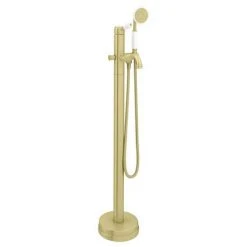 Lancaster Traditional Brushed Brass Single Lever Freestanding Bath Shower Mixer 9 Lancaster Traditional Brushed Brass Single Lever Freestanding Bath Shower Mixer -LuxTaps Store LBB8FS D2 460