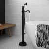 Lancaster Traditional Matt Black Single Lever Freestanding Bath Shower Mixer 1 Lancaster Traditional Matt Black Single Lever Freestanding Bath Shower Mixer -LuxTaps Store LMB8FS n p
