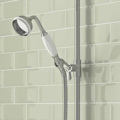 Lancaster Traditional Bath Shower Mixer with Slider Rail Kit - Chrome 6 Lancaster Traditional Bath Shower Mixer with Slider Rail Kit - Chrome - Image 4