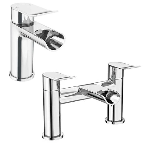 Luna Waterfall Tap Package (Bath + Basin Tap) 3 Luna Waterfall Tap Package (Bath + Basin Tap)