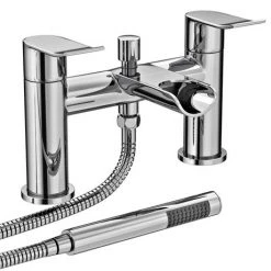 Luna Waterfall Bath Shower Mixer with Shower Kit - Chrome