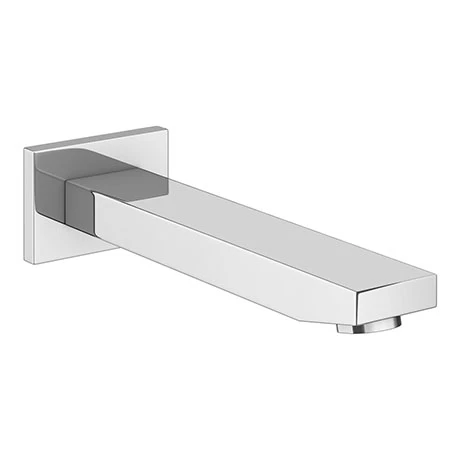 Milan Modern Wall Mounted Bath Spout - Chrome 3 Milan Modern Wall Mounted Bath Spout - Chrome