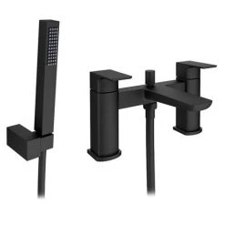 Mileto Matt Black Bath Shower Mixer Tap incl. Shower Kit 5 Mileto Matt Black Bath Shower Mixer Tap incl. Shower Kit -LuxTaps Store M04BLK d1 460
