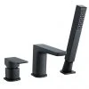 Mileto Matt Black Deck Mounted (3TH) Bath Shower Mixer Tap incl. Shower Kit 2 Mileto Matt Black Deck Mounted (3TH) Bath Shower Mixer Tap incl. Shower Kit -LuxTaps Store M14BLK p