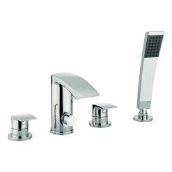 Crosswater - Flow 4 Tap Hole Bath Shower Mixer with Kit - MBFW440D