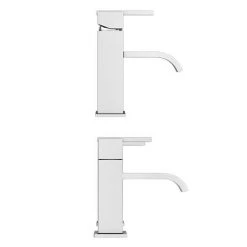 Milan Modern Mono Basin Mixer and Bath Filler - Chrome -LuxTaps Store MIL001 MIL008 d3n 460