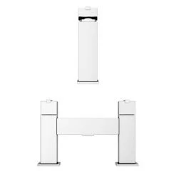 Milan Modern Mono Basin Mixer and Bath Filler - Chrome -LuxTaps Store MIL001 MIL008 d5n 460