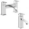 Milan Modern Mono Basin Mixer and Bath Filler - Chrome 1 Milan Modern Mono Basin Mixer and Bath Filler - Chrome -LuxTaps Store Milan Modern Mono Basin Mixer and Bath Filler prod