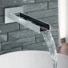Milan Modern Wall Mounted Waterfall Basin/Bath Spout - Chrome 1 Milan Modern Wall Mounted Waterfall Basin/Bath Spout - Chrome -LuxTaps Store Milan Modern Wall Mounted Waterfall Spout prod