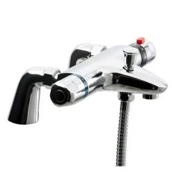 Bath Taps Shop -LuxTaps Store Modern Coral Thermostatic Bath Shower Mixer d2 375