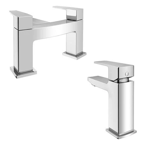 Monza Curved Modern Tap Package (Mono Basin Mixer + Bath Filler) 4 Monza Curved Modern Tap Package (Mono Basin Mixer + Bath Filler) - Image 2