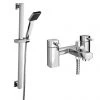 Neo Bath Shower Mixer with Slider Rail Kit - Chrome 2 Neo Bath Shower Mixer with Slider Rail Kit - Chrome -LuxTaps Store NSRK np