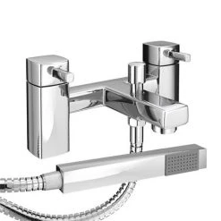 Neo Minimalist Bath Shower Mixer with Shower Kit - Chrome