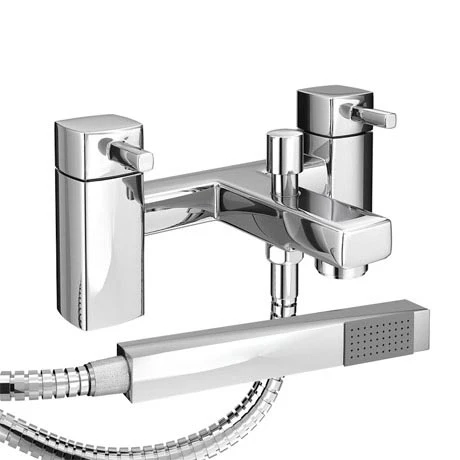 Neo Minimalist Bath Shower Mixer with Shower Kit - Chrome 3 Neo Minimalist Bath Shower Mixer with Shower Kit - Chrome