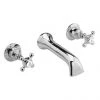 Old London - Chrome Edwardian Wall Mounted Bath Spout and Stop Taps - LDN319 -LuxTaps Store Old London LDN319 P