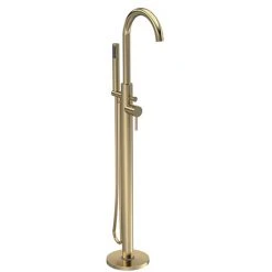 Hudson Reed Tec Single Lever Mono Free-standing Bath Shower Mixer - Brushed Brass - PN821