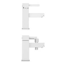Prime Modern Basin and Bath Shower Mixer Taps Pack - Chrome 12 Prime Modern Basin and Bath Shower Mixer Taps Pack - Chrome -LuxTaps Store PRI001 PRI007 n d4 460