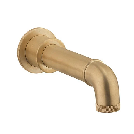 Crosswater MPRO Industrial Wall Mounted Bath Spout - Unlacquered Brushed Brass - PRI0370WUB 3 Crosswater MPRO Industrial Wall Mounted Bath Spout - Unlacquered Brushed Brass - PRI0370WUB