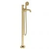 Crosswater - MPRO Industrial Bath Shower Mixer Floor Standing Brushed Brass - PRI416FUB