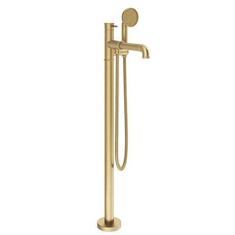 Crosswater - MPRO Industrial Bath Shower Mixer Floor Standing Brushed Brass - PRI416FUB 3 Crosswater - MPRO Industrial Bath Shower Mixer Floor Standing Brushed Brass - PRI416FUB