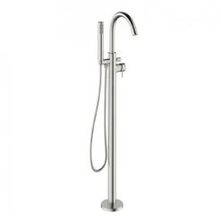 Crosswater MPRO Floor Mounted Freestanding Bath Shower Mixer - Brushed Stainless Steel - PRO416FV