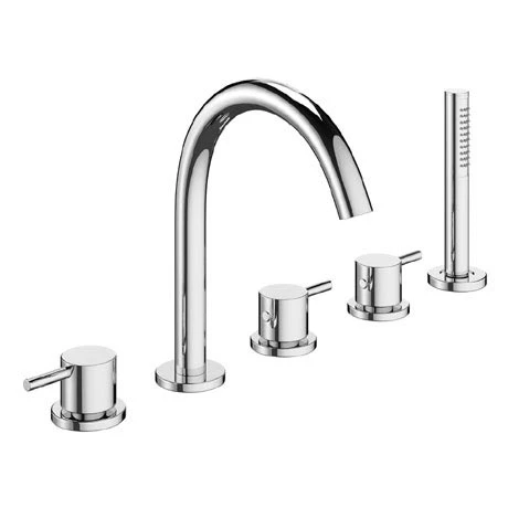 Crosswater MPRO 5 Tap Hole Bath Shower Mixer with Kit - Chrome - PRO450DC 3 Crosswater MPRO 5 Tap Hole Bath Shower Mixer with Kit - Chrome - PRO450DC